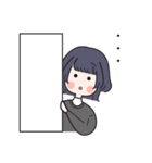 可愛い女の子 ウルフカット（個別スタンプ：15）