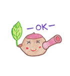 色鉛筆で描く急須ちゃんの七変化（個別スタンプ：10）