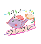 色鉛筆で描く急須ちゃんの七変化（個別スタンプ：11）