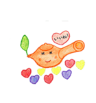 色鉛筆で描く急須ちゃんの七変化（個別スタンプ：13）