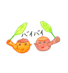 色鉛筆で描く急須ちゃんの七変化（個別スタンプ：21）