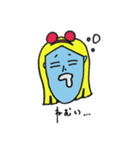 顔色終わってる面長子（個別スタンプ：5）