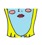 顔色終わってる面長子（個別スタンプ：12）