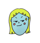 顔色終わってる面長子（個別スタンプ：15）