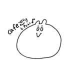 お茶好きな白目うさぎ（個別スタンプ：11）