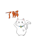 ねこ文字「日常・挨拶」（個別スタンプ：1）
