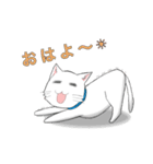 ねこ文字「日常・挨拶」（個別スタンプ：6）