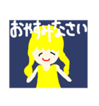 個性派金髪あいさつ女の子（個別スタンプ：4）