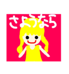 個性派金髪あいさつ女の子（個別スタンプ：5）