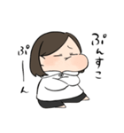 前髪長め女の子（個別スタンプ：23）