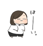 前髪長め女の子（個別スタンプ：24）