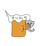 吹き出しゾウ、鼻ヒゲ（個別スタンプ：8）