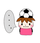 サッカーサポータースタンプ(ピンク)（個別スタンプ：7）