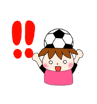 サッカーサポータースタンプ(ピンク)（個別スタンプ：8）