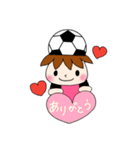 サッカーサポータースタンプ(ピンク)（個別スタンプ：10）