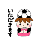 サッカーサポータースタンプ(ピンク)（個別スタンプ：15）