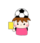 サッカーサポータースタンプ(ピンク)（個別スタンプ：20）