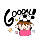 サッカーサポータースタンプ(ピンク)（個別スタンプ：22）