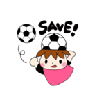 サッカーサポータースタンプ(ピンク)（個別スタンプ：23）