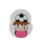 サッカーサポータースタンプ(ピンク)（個別スタンプ：24）