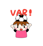 サッカーサポータースタンプ(ピンク)（個別スタンプ：25）