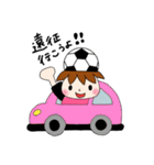 サッカーサポータースタンプ(ピンク)（個別スタンプ：27）