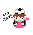 サッカーサポータースタンプ(ピンク)（個別スタンプ：28）