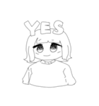 外ハネぱっつんちゃん（個別スタンプ：1）