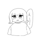 外ハネぱっつんちゃん（個別スタンプ：7）