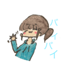 水色パーカー女子の日常（個別スタンプ：6）
