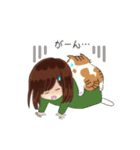 いつも一緒♪（茶トラ白猫）（個別スタンプ：10）