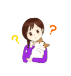 いつも一緒♪（茶トラ白猫）（個別スタンプ：12）