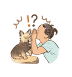 チロと女の子（個別スタンプ：6）