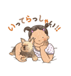 チロと女の子（個別スタンプ：18）