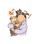チロと女の子（個別スタンプ：22）