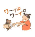 チロと女の子（個別スタンプ：28）
