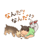 チロと女の子（個別スタンプ：32）