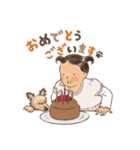 チロと女の子（個別スタンプ：37）
