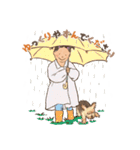 チロと女の子（個別スタンプ：40）