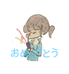 水色パーカー女子の日常2（個別スタンプ：16）