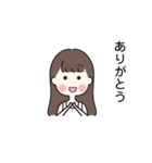 可愛い女の子 茶髪（個別スタンプ：3）