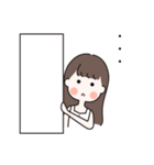 可愛い女の子 茶髪（個別スタンプ：15）