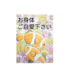 花と魚のメッセージスタンプ（個別スタンプ：6）
