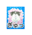 猫と花のスタンプ（個別スタンプ：10）