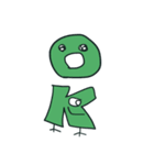アルファベット キャラクター カラー絵文字（個別スタンプ：1）
