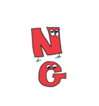 アルファベット キャラクター カラー絵文字（個別スタンプ：2）