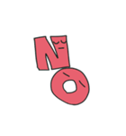 アルファベット キャラクター カラー絵文字（個別スタンプ：4）