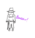 絵ベタスタンプver.2（個別スタンプ：3）
