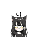 ふわふわ黒猫ちゃん（個別スタンプ：3）