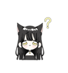 ふわふわ黒猫ちゃん（個別スタンプ：17）